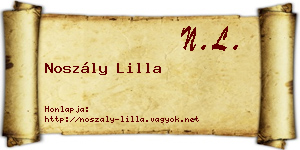Noszály Lilla névjegykártya